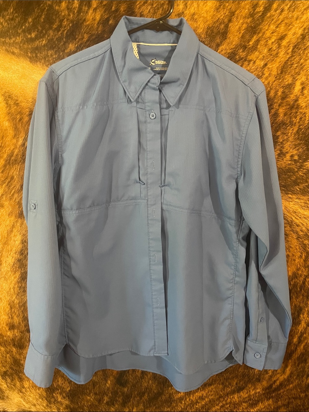 Blue Long-Sleeve vented sun shirt